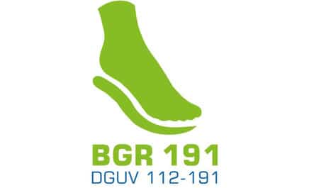 Grüner Fuß mit BGR 191