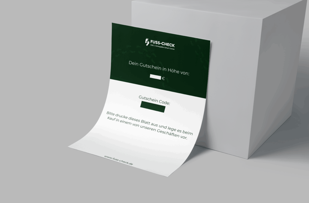 Gutschein für Fuss-Check Dienstleistungen